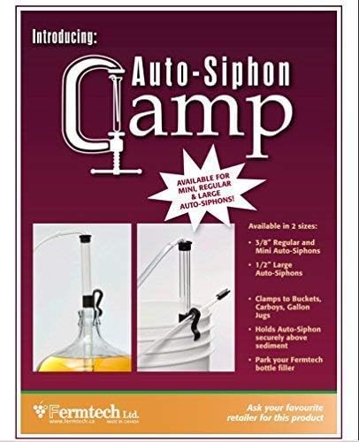 Fermtech Regular Deluxe Siphoning Kit, Regular Auto - Siphon, 24" Pro Wine Bottle Filler, Clamp and Tubing and 30" Brush....