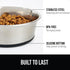 Gorilla Grip Stainless Steel Metal Dog Bowl Set of 2, Rubber Base, Heavy Duty Feeding Dishes, Food Grade BPA Free, Less Sliding, Quiet Pet Bowls f...