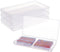 BENECREAT 4 Packs 7.8x4.3x0.9 Rectangle Large Clear Plastic Box Containers Bead Storage Organizer Box for Cards, Safety Pins, Beads and Craft Scho...