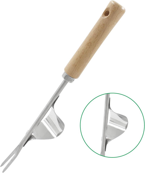 Garden Weeding Tool Set Stainless Steel Weed Puller Tool Removal Weed Puller Yard Gardening Lawn Tool for Sidewalk Patio Wall Crevice(Sickle+Fork...