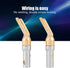 Banana Plugs for Speaker Wire,6 Pcs 24K Gold Plated Pure Copper Y Plug Spade Connector 4mm Banana U Fork 45 Degree Speaker Wire Connector...