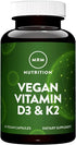 MRM Nuturition Vegan Vitamin D3 & K2 | Bone + immune health | Made from lichens | Supports calcium absorption | Vegan + Vegetarian friendly | 60 s...