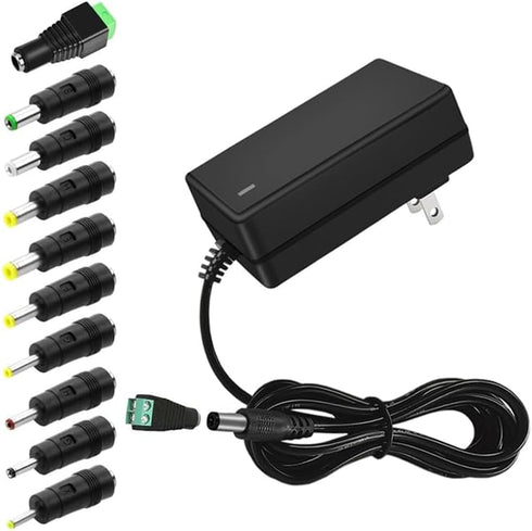 15V 2A DC Power Supply AC 100V-240V Input to DC 15 Volt 2 Amp 1.6A 1A Switching Power Supply Converter 5.5mm x 2.5mm/ 2.1mm DC Plug and 10 More Si...