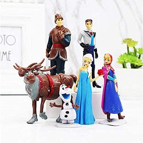 Frozen cake topper Figures Set 6Pcs Frozen cake decorations for Frozen party supplier birthday...