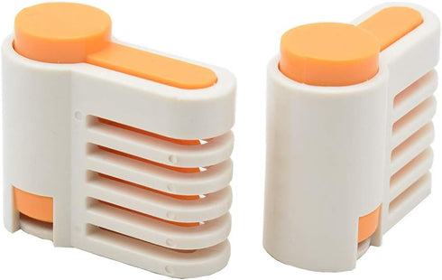 2PCS DIY Cake Slicer, Stratification Auxiliary, Bread Slice, Toast Cut, 5 Layers Leveler Slicer, Kitchen Fixator Tool (2, Orange)...