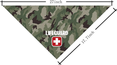Dog Bandana, Lifeguard Dog Bandana, Camouflage Dog Scarf Printing, Dog Scarf Accessories, Dog Bandana Pet Scarf, Lifeguard Pet Scarf, Dog Beach Po...