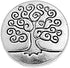 PH PandaHall 50pcs 1 Hole Shank Buttons Zinc Alloy Buttons Flat Round Antique Silver Buttons Carved tree of life Tibetan Style for Costumes Design...