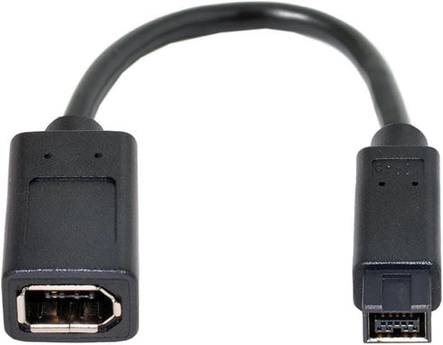 JSER IEEE 1394 6Pin Female to 1394b 9Pin Male Firewire 400 to 800 Cable 20cm Firewire 800 400 Cable 6 Feet 9 Pin to 6 Pin...