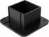 American Black Metal Flag Trailer Hitch Cover - Patriotic Flag Plug (Black, Fits 2'' Receivers)...