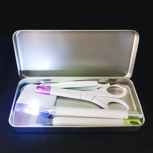 LED Weeding Tools Set for Vinyl with Light Craft Basic Tool Kits for Cricut with Storage Case for Removing Tiny Vinyl Paper & Iron-on Projects Cut...