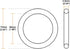uxcell Air Compressor Compression Piston Ring Replacement Part 72mm OD 48mm ID 0.9mm Thickness, Yellow...