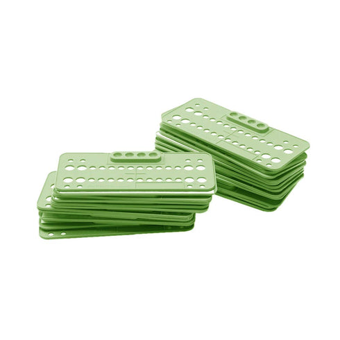 Dental Orthodontic Bracket Trays Holder with 4 Mixing Holes Ortho Supply Disposable 25 Pcs (Turquoise)...