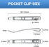 SENCUT Deep Carry Pocket Clip Only Knives, NOT Screws Included, Length: 2.28"(58mm), SA15B (Long Plain)...