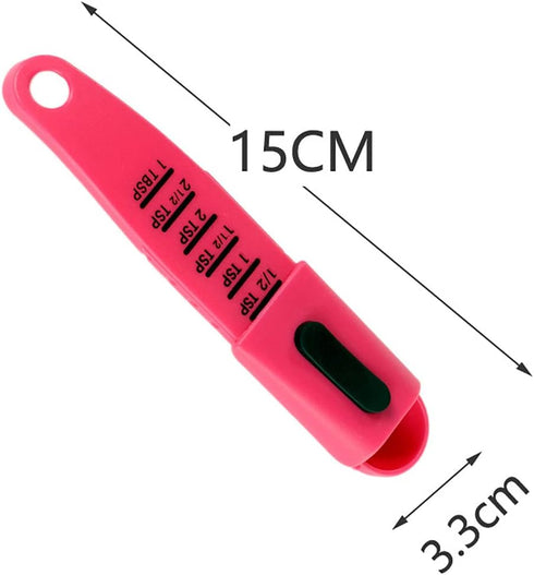 2 PCS Adjustable Measuring Spoon Set,Adjustable from 1/2 Teaspoon to 1? Measuring Dry/Liquid Ingredients,Metering Spoon for Baking,Cooking,Powder ...