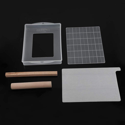 DIY Handmade Nougat Tools Tray Set Silicone Nougat Nonstick Making Mat Wooden Rolling Pin Baking Tools Chocolate Candy Tools Wooden Rolling Pin Se...