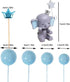 Newmemo Elephant Cake Toppers Balls Cake Decorations with Mini Elephant Blue Crown Cake Picks for Boy Girl Baby Shower Birthday Party Decorations...
