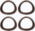 Model Worker 4PCS MDF Oval Shaped Handles Replacement for Handmade Bag Handbags Purse Handles (Dark Brown)...