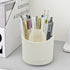 Rotating Pen Holder for Desk, Cute Desk Pencil Holder Cup for Home Office School, White Makeup Brush Holder Organizer Make up Cosmetics Container ...