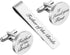 Mens Groom Father Wedding Silver Plated Black Tie Clips Pack of 2...