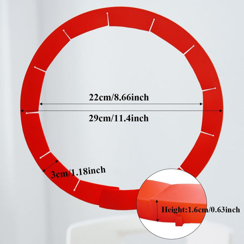 Adjustable Silicone Pie Crust Shields Baking Protectors Cover Ring Fits 8-11.4 Inch Pies Baking Pie Crust Shield Protector Cover for Edges (Red-1P...