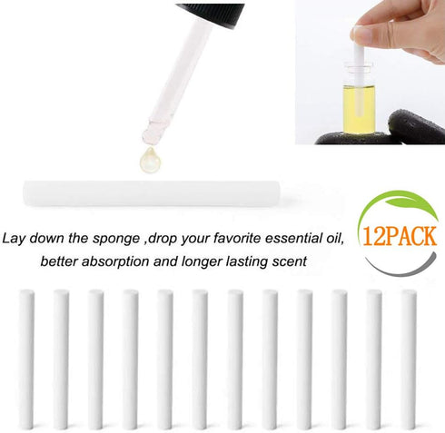 Car Diffuser Vent Clip Pack 2 and 12 Refill Sticks Essential Oil Diffuser Car Aromatherapy Reusable...