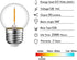 Tsunetani-G40/G12.5 LED Filament Mini Globe Light Bulbs 0.5W Equivalent to 5 Watt Incandescent - E26 Medium Base 2700K Warm White for Home Decorat...