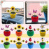 Reddish Orange Fashion Solar Powered Dancing Flower Toy Office Desk Car Decor Funny Electric Toy for Kids Sunflower Beetle Car Accessories Nice...