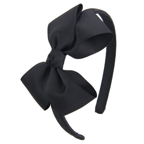 7Rainbows Fashion Cute Black Bow Headband for Girls Toddlers....