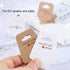 AKOAK 100 Pcs Kraft Paper Necklace Bracelet Earring Packaging Display Card Handmade with love Printing Creative Jewelry Display Card (Brown, 12x4....