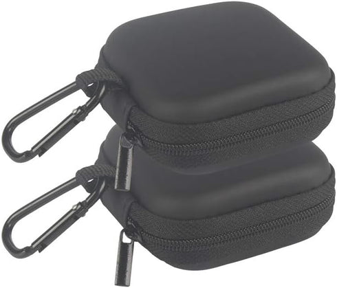 Portable Square Earphone Carrying Case Mini Pouch Storage for Smartphone Earphone Bluetooth Headset Small Storage Bags, 2-Pack...