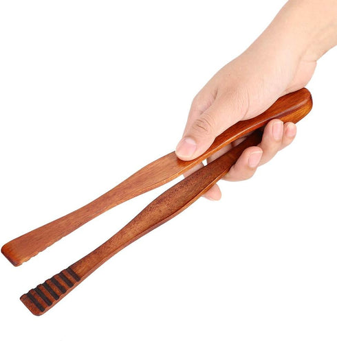 Wooden Tong, Vintage Wood Toaster Tongs BBQ Meat Clip Buffet Food Tongs Bread Steak Kitchen Clamp Serving Tool Kitchen Utensil For Cooking & Holdi...