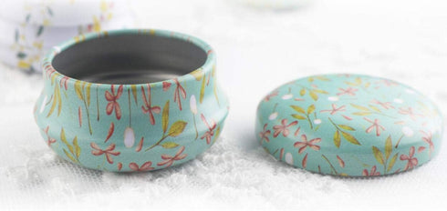Candy Tins Jars Colorful Flower Metal Tin with Lid Empty Round Metal Storage Tin Cans Jars Containers Travel Storage Tins,for Making Candles Candy...