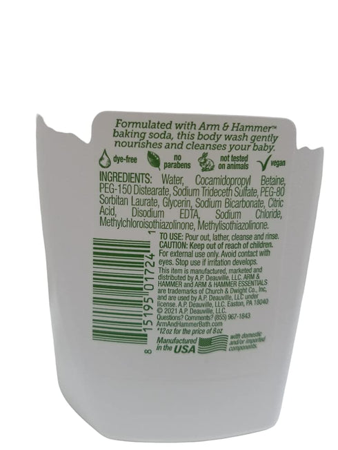 Arm & Hammer Essentials Baby Body Wash & Shampoo (Fragrance-Free)...