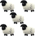 TEHAUX 5pcs Felted Sheep Keychain, Sheep Key Chain Pendant Wool Felt Sheep Crafts Sheep Charm Keyring DIY Felting Material Felted Wool Sheep Decor...