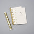 NatSumeBasics 2pcs A7 Gold Binder Rings Metallic Replacement A7 Binder 6 rings with Snap Split Hinged for Loose Leaf Notebook Book Photo Album DIY...