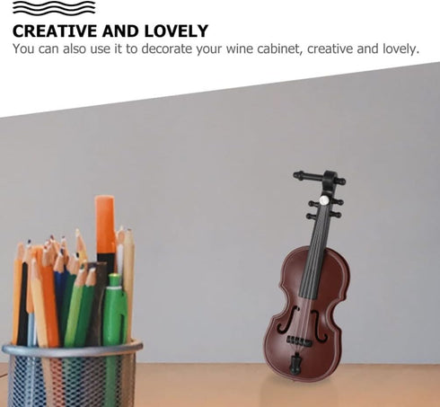 Zerodeko 8 Set of Mini Violin Miniature Musical Instruments Dollhouse Accessories Tiny Violin Model Desktop Decorations Party Favors for Kids Adul...