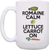 ThisWear Chef Gifts for Women Romain Calm Lettuce Carrot On Cooking Gifts 15oz Ceramic Coffee Mug with Handle...