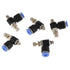20Pcs OD 4mm M5 Pneumatic Air Flow Speed Control Valve Hose Fitting Quick Connector 360° Rotation for Industrial...
