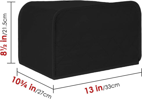 1Pcs Toaster Dust Cover, Household Appliance Cover, Dylon Toaster Dust, Large-Sized Toaster Machine Cover (Black)...