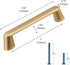 Myxekllo 4 Pack Gold Cabinet Drawer Pulls, 5'' (128mm) Hole Center Brushed Brass Pulls Handles for Dresser Drawers Bathroom Cabinet Hardware...