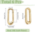 SUNNYCLUE 1 Box 6Pcs O Ring Clips Trigger Spring O Ring Real 18K Gold Plated Brass Spring O Rings Long Thin Oval Purse Ring Clips Spring Snap Hook...
