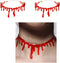 Dripping Blood Choker Halloween Necklace for Women Vampire Costume Accessories Slit Throat Bloody Choker Necklace for Girls Halloween Party Favors...