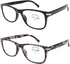 DOOViC Reading Glasses Set of 2 Blue Light Blocking Black/Tortoise Spring Hinge Quality Readers for Men and Women Anti Eyestrain 2.00 Strength...
