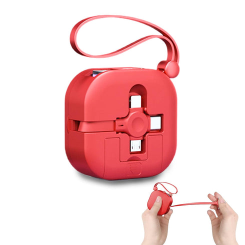 3 in 1 Charging Cable, Three in one Retractable Charging Cable. Data Transmission, Could Be Used As Mirror, Phone Holder.Compatible with Phone, An...