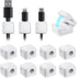 Cord Organizer Holder, 12 Pack Magnetic Desk Cable Clips Management, Hide Phone Charging Cable Keeper, Strong Adhesive Wire Charger Holder for Nig...