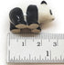 WitnyStore Tiny 1¼" Standing Panda Figurine - Miniature Hand Made Painted Ceramic Giant Pandas Black White Bear Asian Wildlife Wild Animals Cute P...