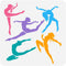 FINGERINSPIRE Dancing Girl Painting Stencil 11.8x11.8inch Reusable Dancers Spraying Stencil Yoga Woman Stencil Large Slim Figure Stencil PET Decor...