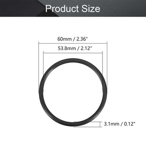Othmro 5Pcs Nitrile Rubber O-Rings 0.11in Wire Dia 2.36in OD Metric Sealing Nitrile NBR Rubber Washers Round Buna-N O-Ring for Air Sealing Profess...