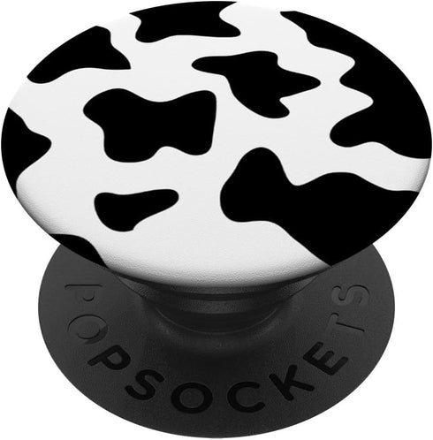 Cool Cow Print Black & White Print PopSockets PopGrip: Swappable Grip for Phones & Tablets PopSockets Adhesive PopGrip...