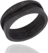 Wapiti Designs Ring Core Blank for Inlay Jewelry Making (8mm Carbon Fiber - Curvy Groove, 5.5)...